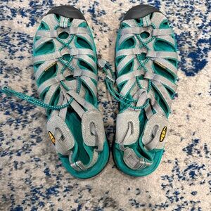 Keen Teal and Gray Sandals